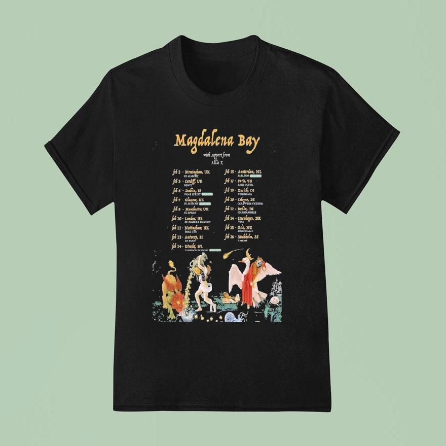Magdalena Bay Allie X Euro Feb 2026 Tour Shirt