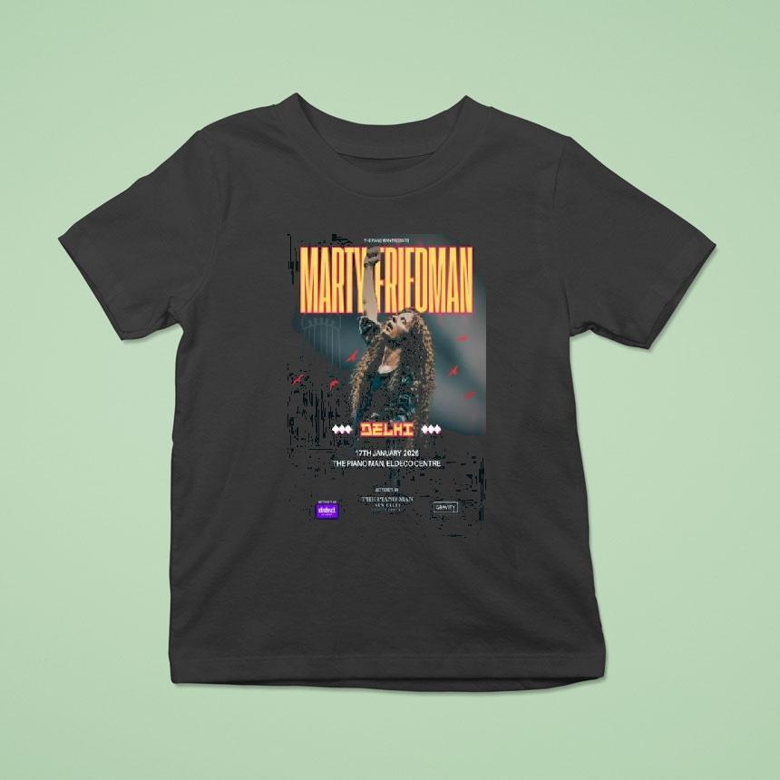 Marty Friedman New Delhi Jan 17 2025 The Piano Man Tour Shirt