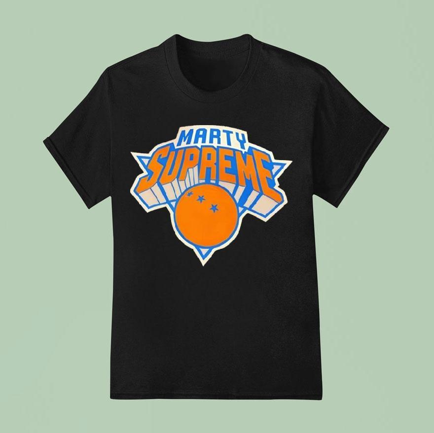 Marty Supreme New York Knicks Basketball Logo Shirt