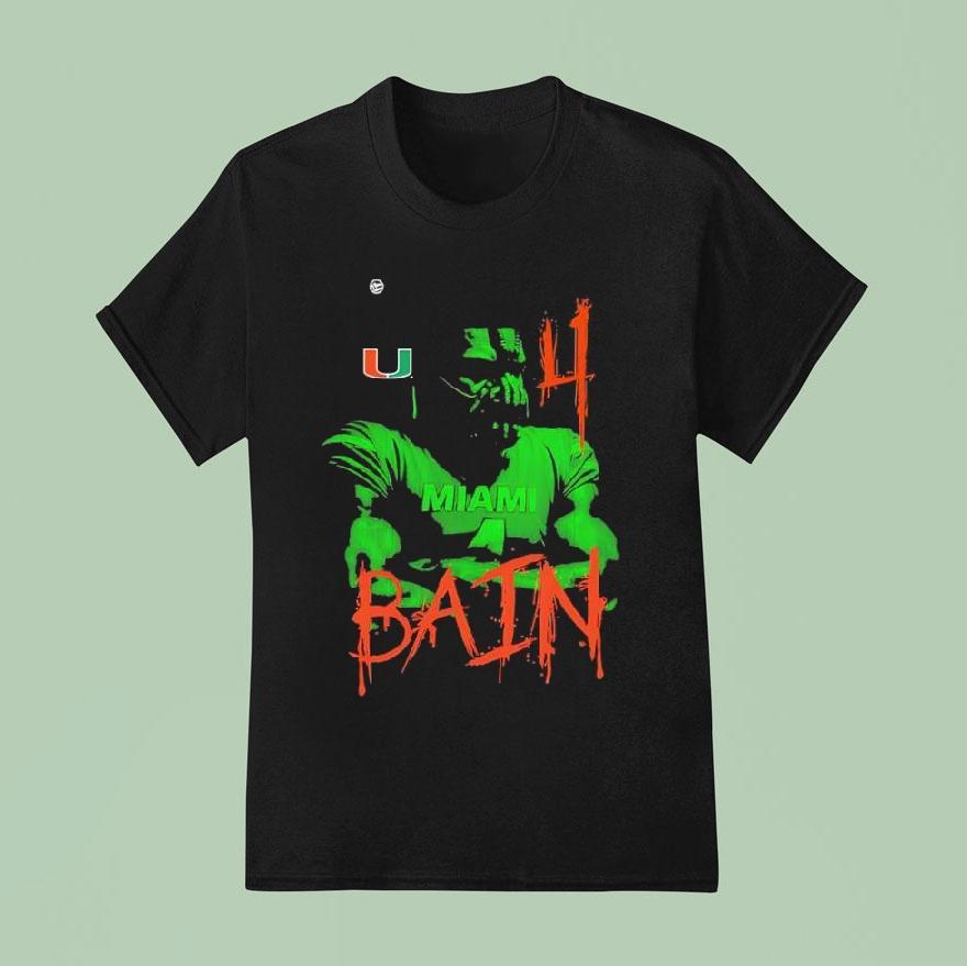 Miami Hurricanes Bain Player Shirt