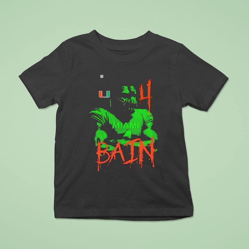 Miami Hurricanes Bain Player Shirt