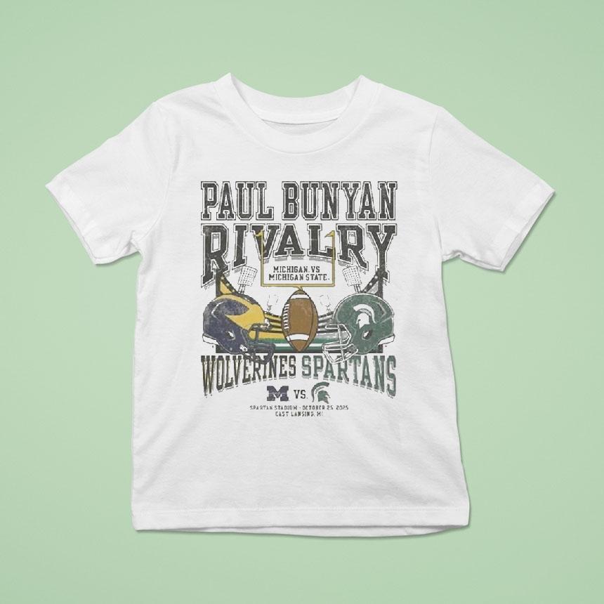 Michigan State Spartans Vs Michigan Wolverines 2025 Paul Bunyan Rivalry Shirt