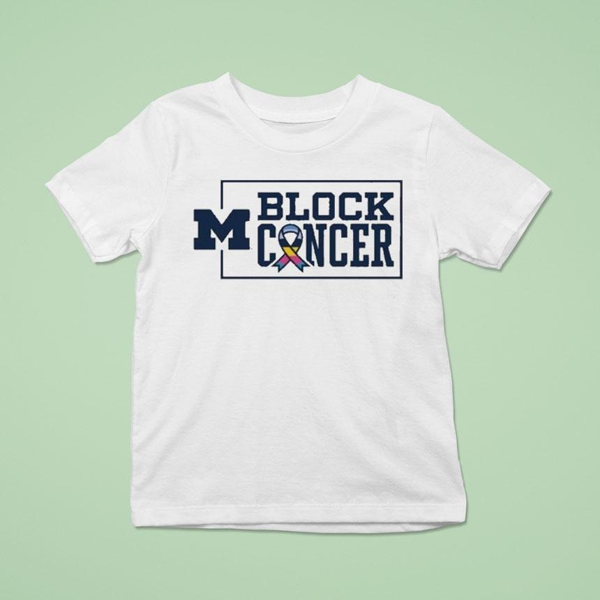 Michigan Wolverines Block Cancer Breast Cancer Awareness Shirt