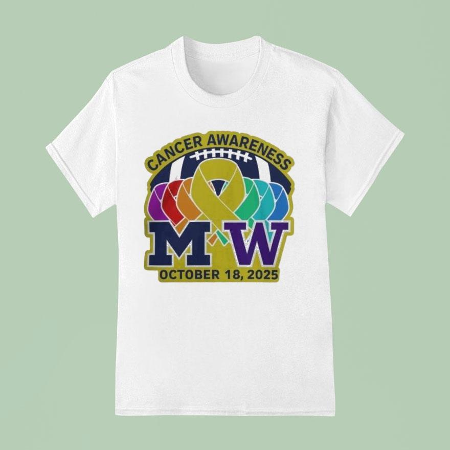 Michigan Wolverines Vs Washington Huskies Cancer Awareness 2025 Gameday Shirt