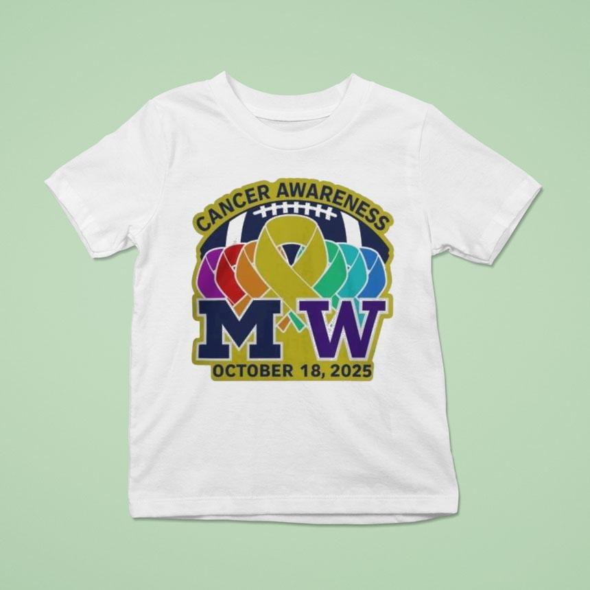 Michigan Wolverines Vs Washington Huskies Cancer Awareness 2025 Gameday Shirt