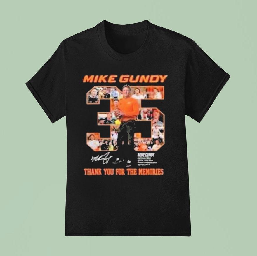 Mike Gundy Osu Thank You For The Memories Oklahoma State Cowboys Shirt