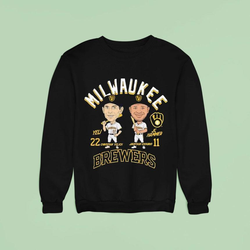 Milwaukee Brewers Jackson Chourio And Christian Yelich Player Shirt Milwaukee Brewers Jackson Chourio And Christian Yelich Player Shirt