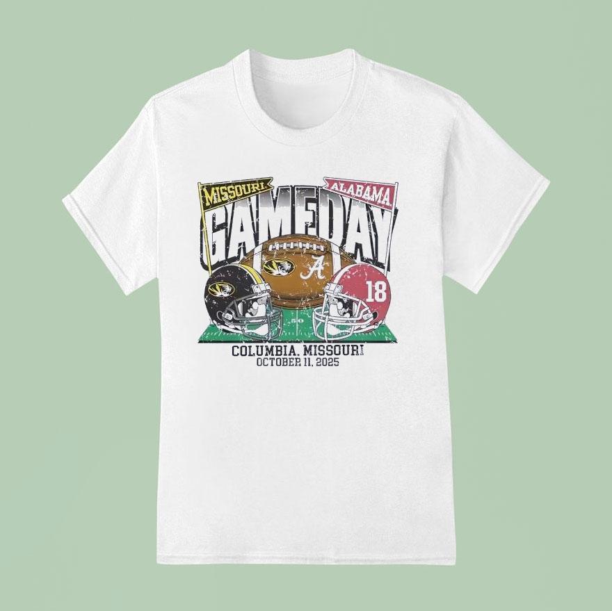 Missouri Tigers Vs Alabama Crimson Tide Columbia Missouri 2025 Gameday Shirt