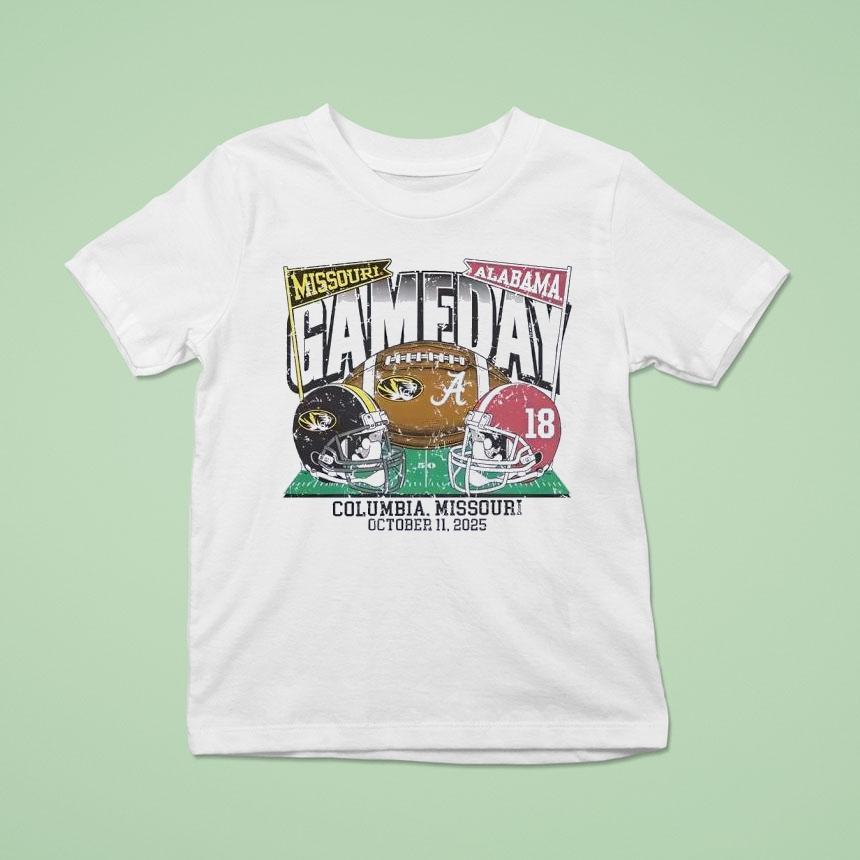 Missouri Tigers Vs Alabama Crimson Tide Columbia Missouri 2025 Gameday Shirt