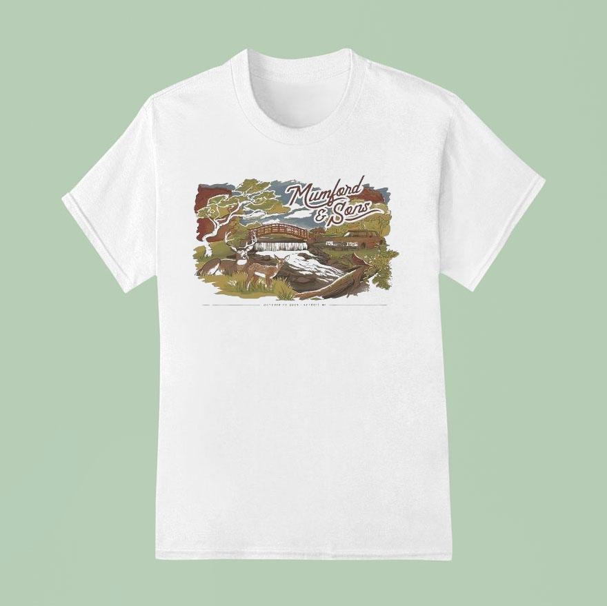 Mumford Sons Little Caesars Arena Detroit, Mi October 20 2025 Deers Shirt