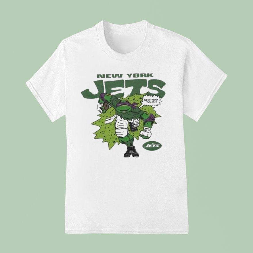 Nage Mutant Ninja Turtles New York Tough Donatello X New York Jets Shirt