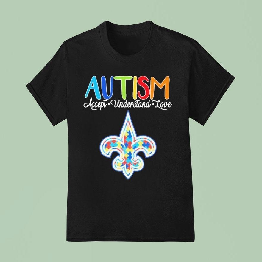 New Orleans Saints Autism Accept Understand Love Shirt