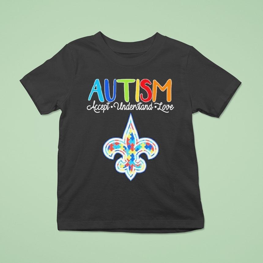 New Orleans Saints Autism Accept Understand Love Shirt