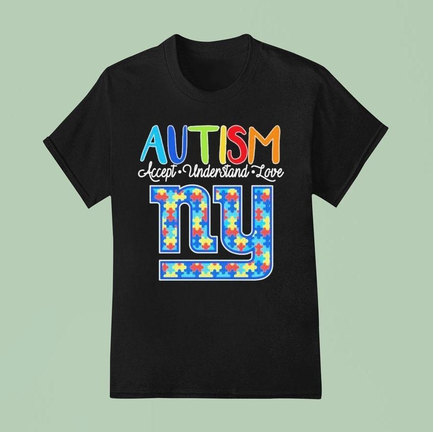 New York Giants Autism Accept Understand Love Shirt