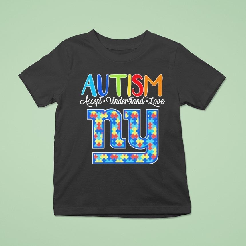 New York Giants Autism Accept Understand Love Shirt