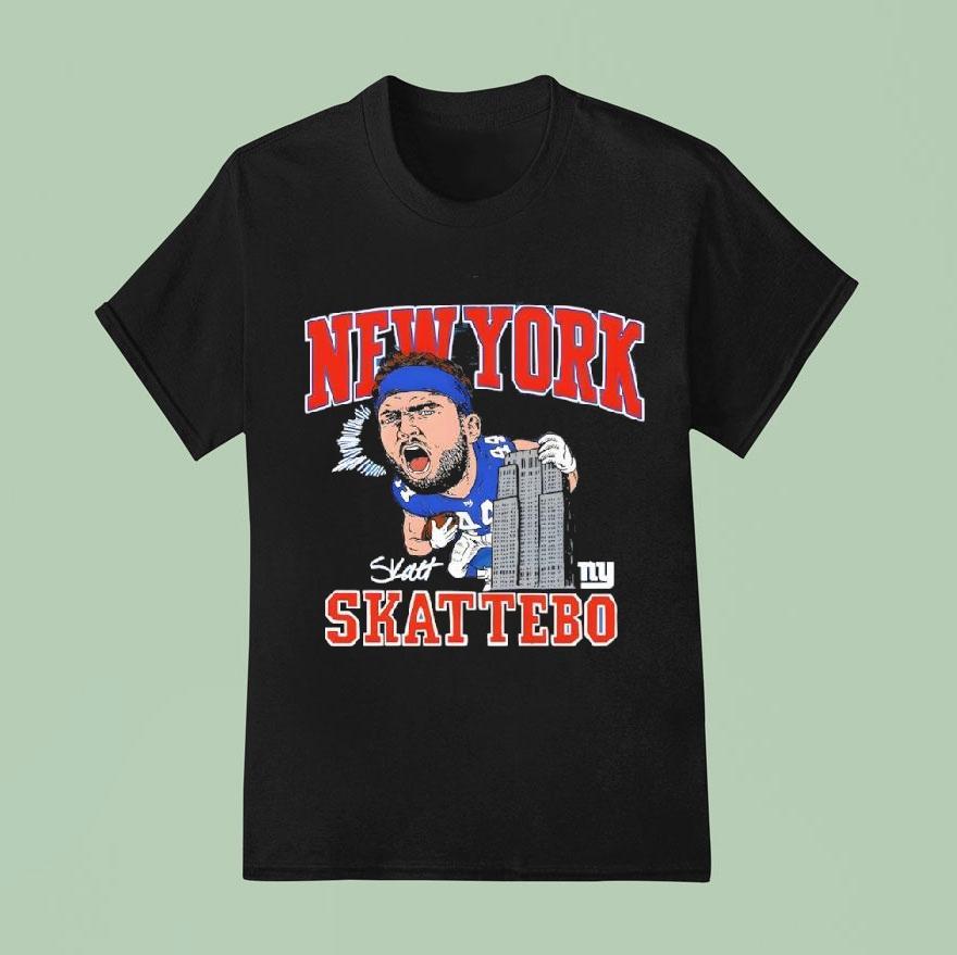 New York Giants Cam Skattebo Caricature Signature Shirt