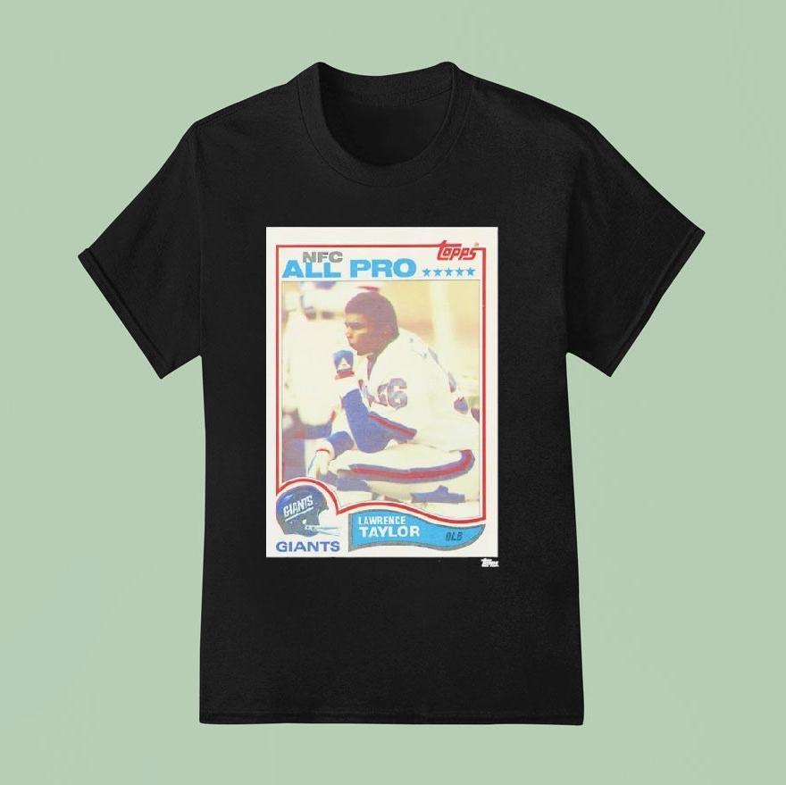 New York Giants Lawrence Taylor Trading Card Shirt