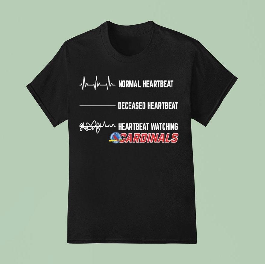 Normal Heartbeat Deceased Heartbeat Heartbeat Watching St. Louis Cardinals Logo Shirt