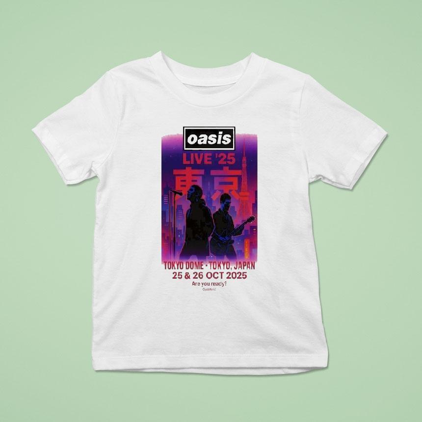 Oasis Live 2025 Concert In Tokyo On Oct 25-26 2025 At The Tokyo Dome Shirt