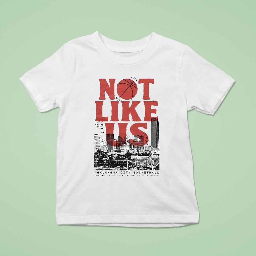 Oklahoma Thunder Not Like Us Best In The West Mvp Seed 1 2024 2025 Shirt