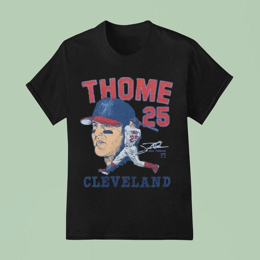 Original Cleveland Guardians Jim Thome #25 Signature Shirt