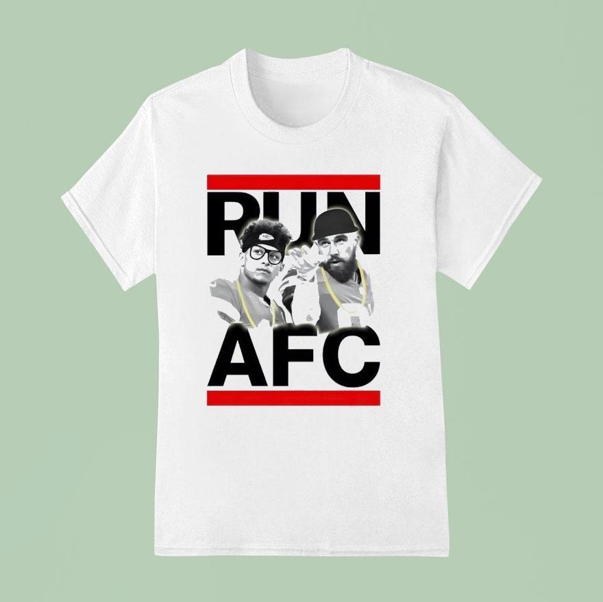 Patrick Mahomes Travis Kelce Kansas City Chiefs Run Afc Shirt