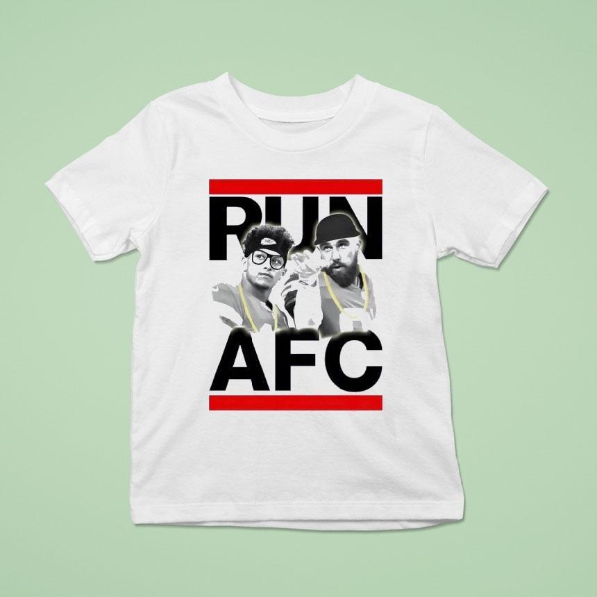 Patrick Mahomes Travis Kelce Kansas City Chiefs Run Afc Shirt
