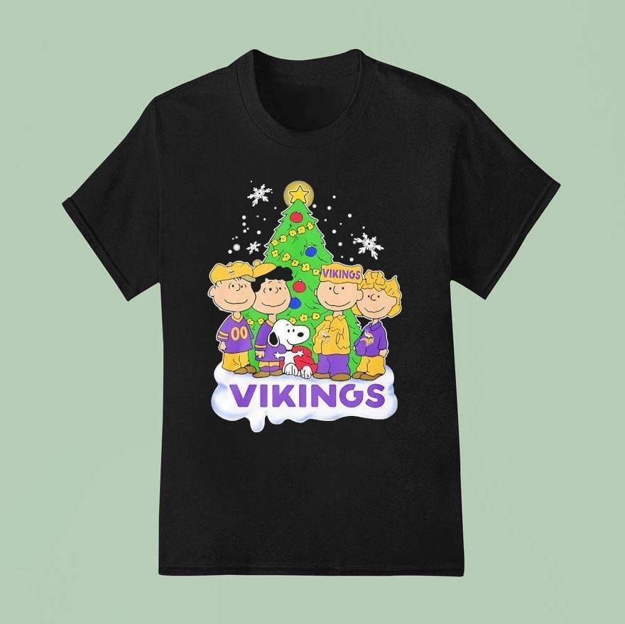 Peanuts Characters X Minnesota Vikings Chrismas Shirt