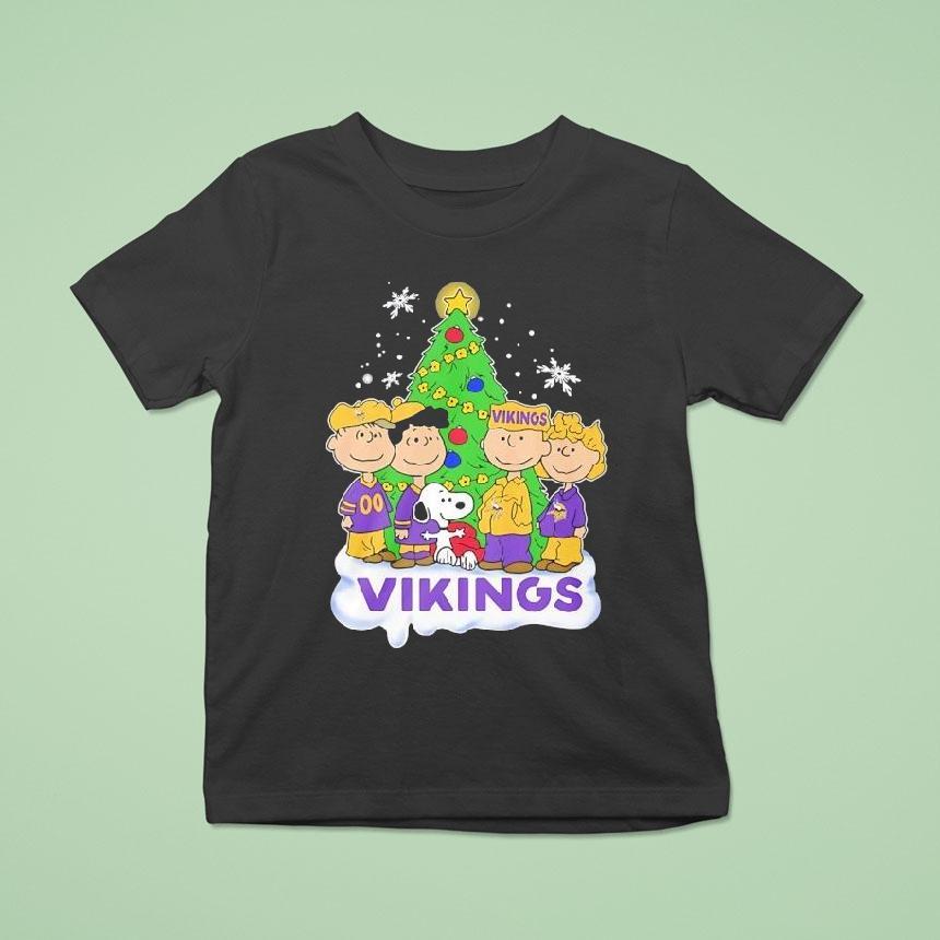 Peanuts Characters X Minnesota Vikings Chrismas Shirt