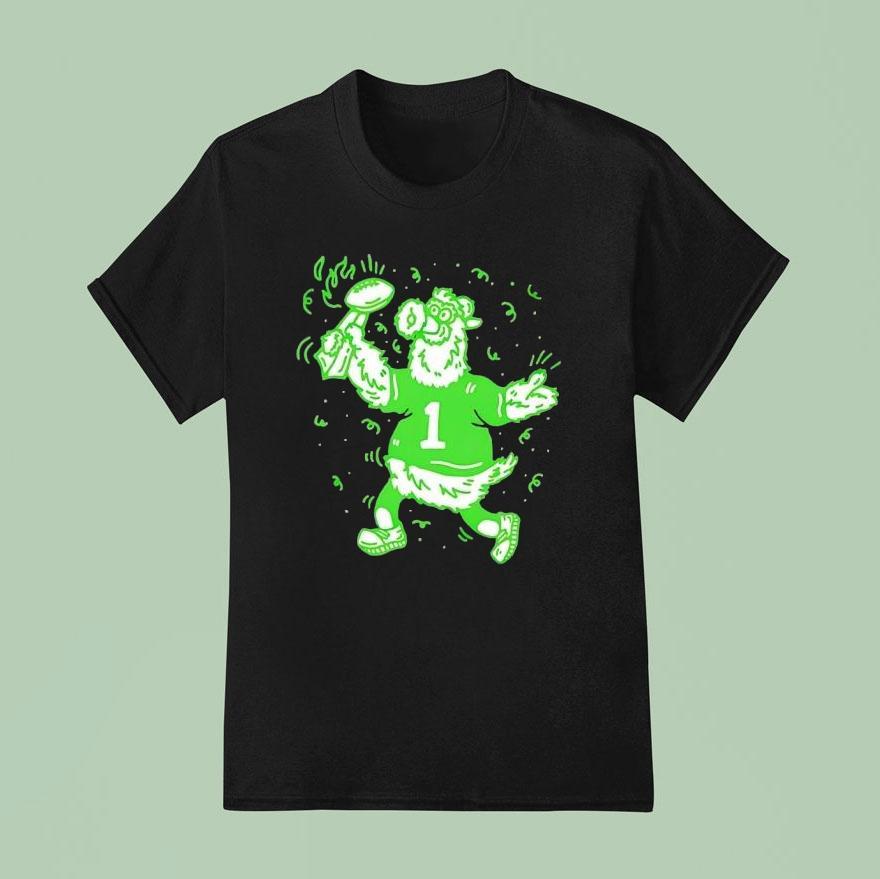 Phillie Phanatic Philadelphia Phillies Mascot Style Of Eagles Football Shirt