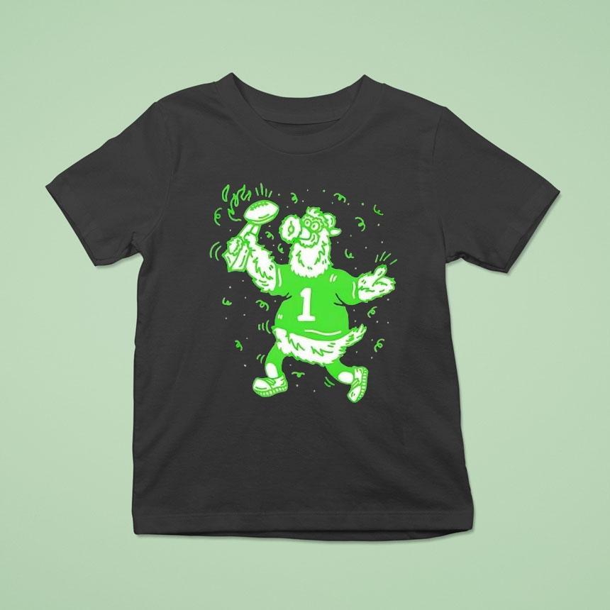 Phillie Phanatic Philadelphia Phillies Mascot Style Of Eagles Football Shirt