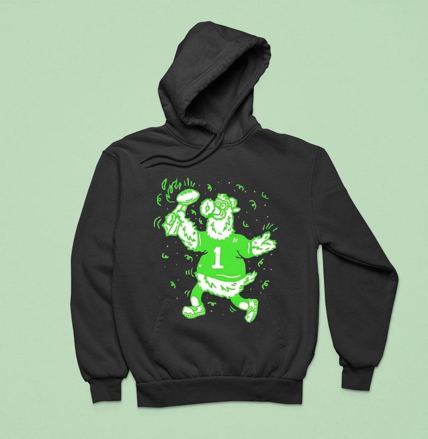 Phillie Phanatic Philadelphia Phillies Mascot Style Of Eagles Football Shirt Phillie Phanatic Philadelphia Phillies Mascot Style Of Eagles Football Shirt