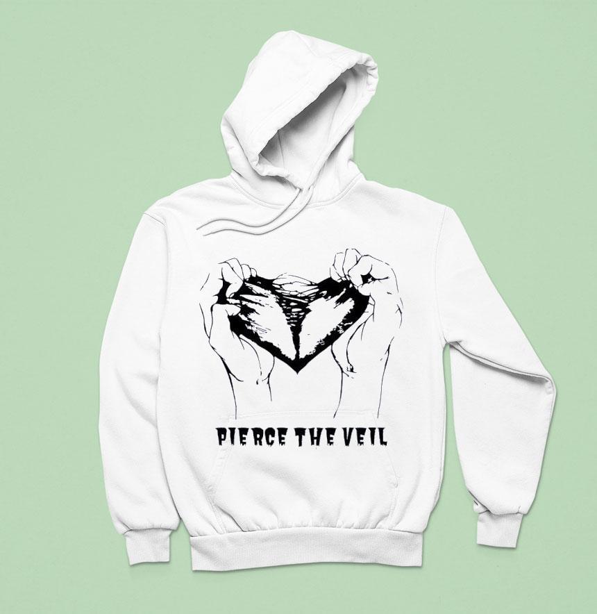 Pierce The Veil Heart Tear Shirt Pierce The Veil Heart Tear Shirt