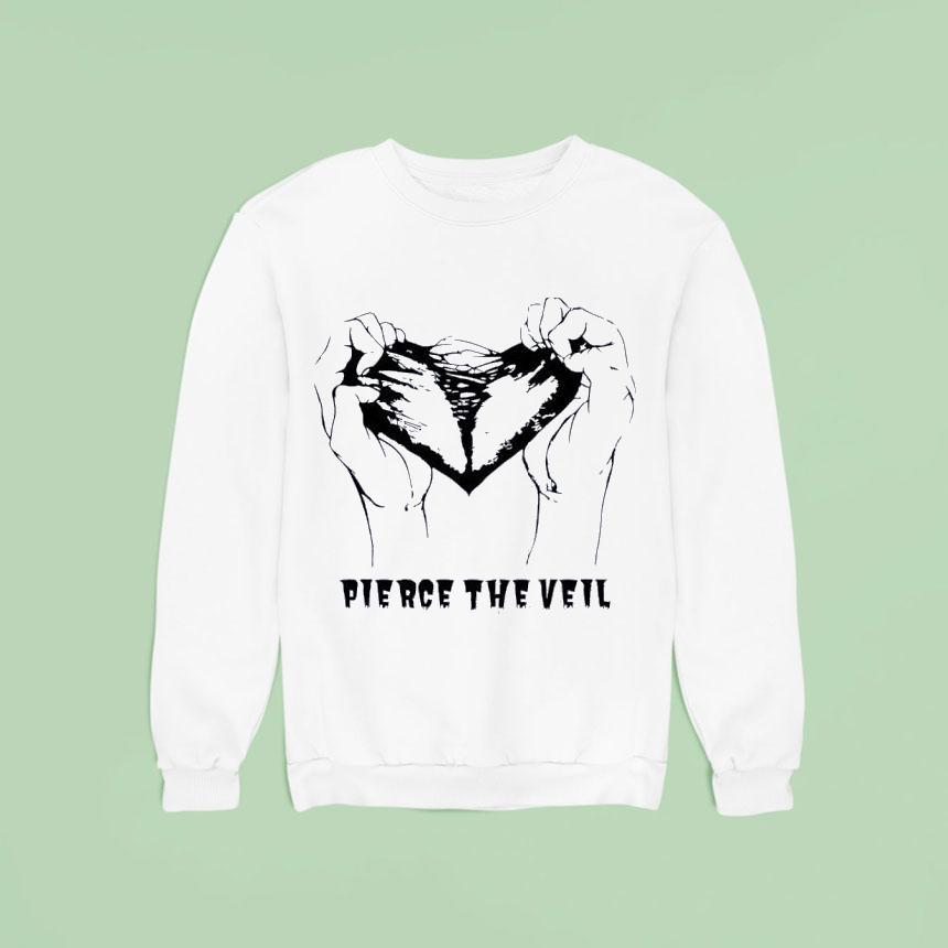 Pierce The Veil Heart Tear Shirt Pierce The Veil Heart Tear Shirt
