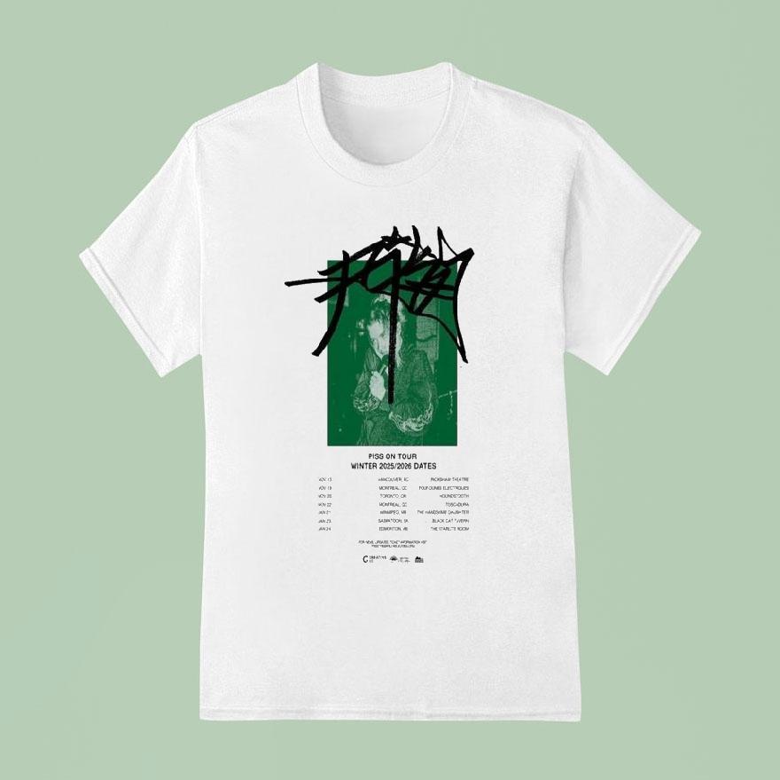 Piss Winter Tour 2025-2026 Dates Shirt