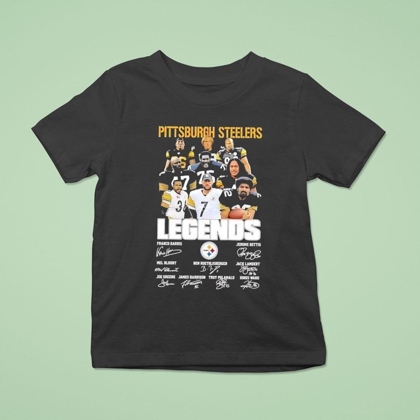 Pittsburgh Slers Legends Jerome Bettis Jack Lambert Hines Ward Signatures Shirt