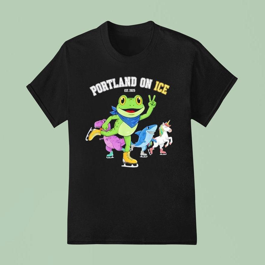 Portland On Ice Portland Frog Protest 2025 Shirt