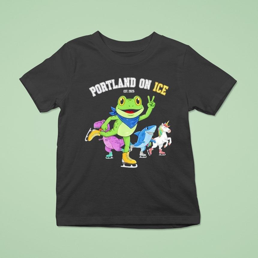 Portland On Ice Portland Frog Protest 2025 Shirt