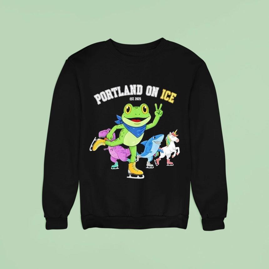 Portland On Ice Portland Frog Protest 2025 Shirt Portland On Ice Portland Frog Protest 2025 Shirt