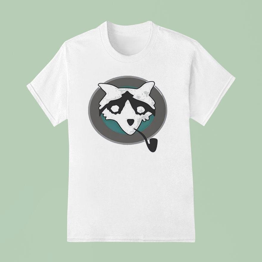 Raccoon With Pipe Shirt