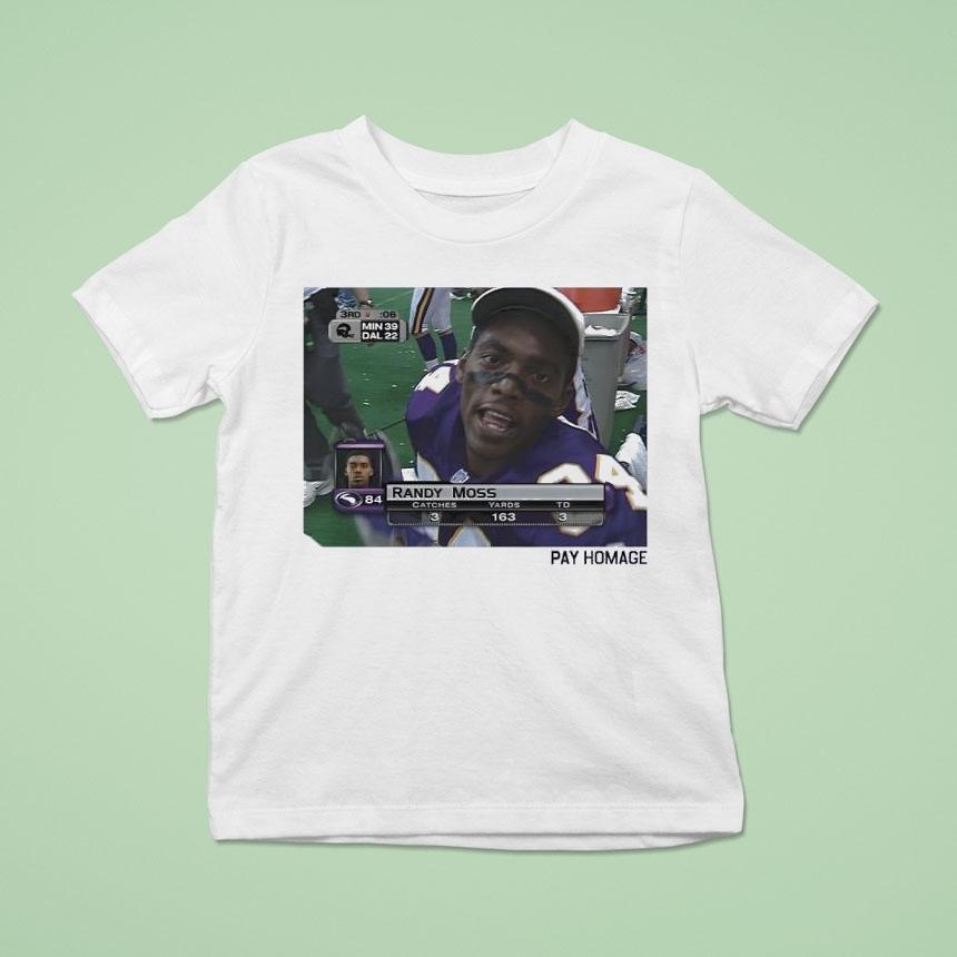 Randy Moss Minnesota Vikings Pay Homage Football Nfl Shirt