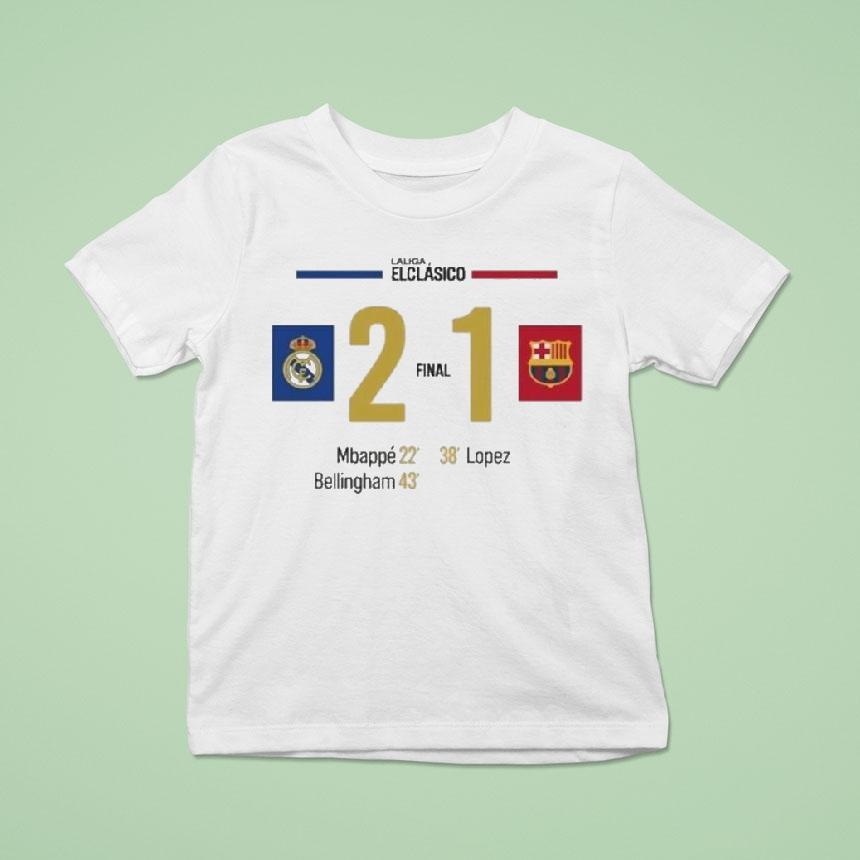 Real Madrid 21 Barcelona El Clasico 2025 Victory Shirt