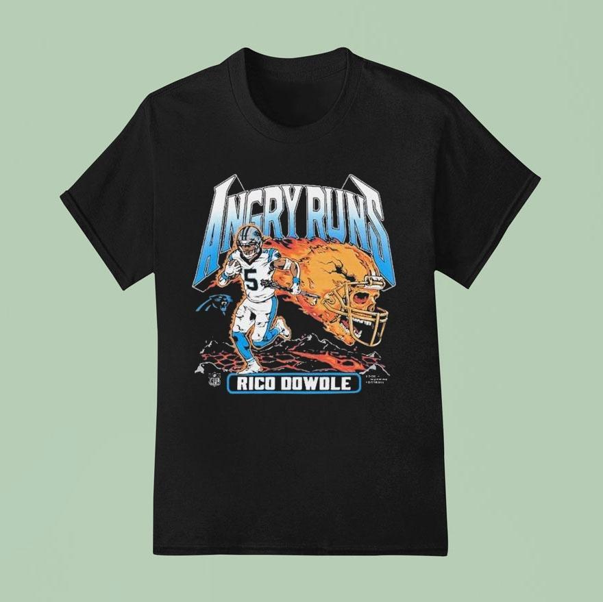Rico Dowdle Angry Runs Carolina Panthers Shirt