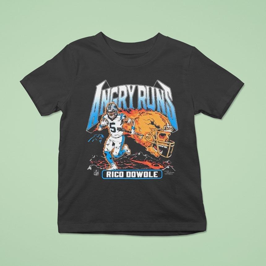 Rico Dowdle Angry Runs Carolina Panthers Shirt