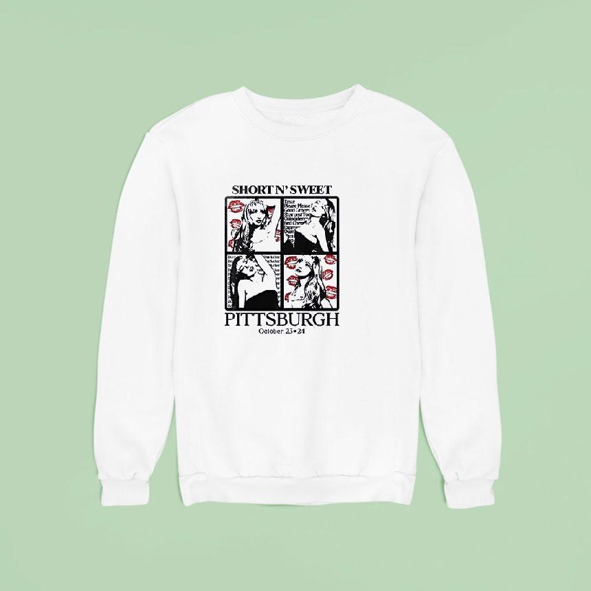 Sabrina Carpenter Short N’ Sweet Tour Pittsburgh It's Even Sweeter Dates Shirt Sabrina Carpenter Short N’ Sweet Tour Pittsburgh It's Even Sweeter Dates Shirt
