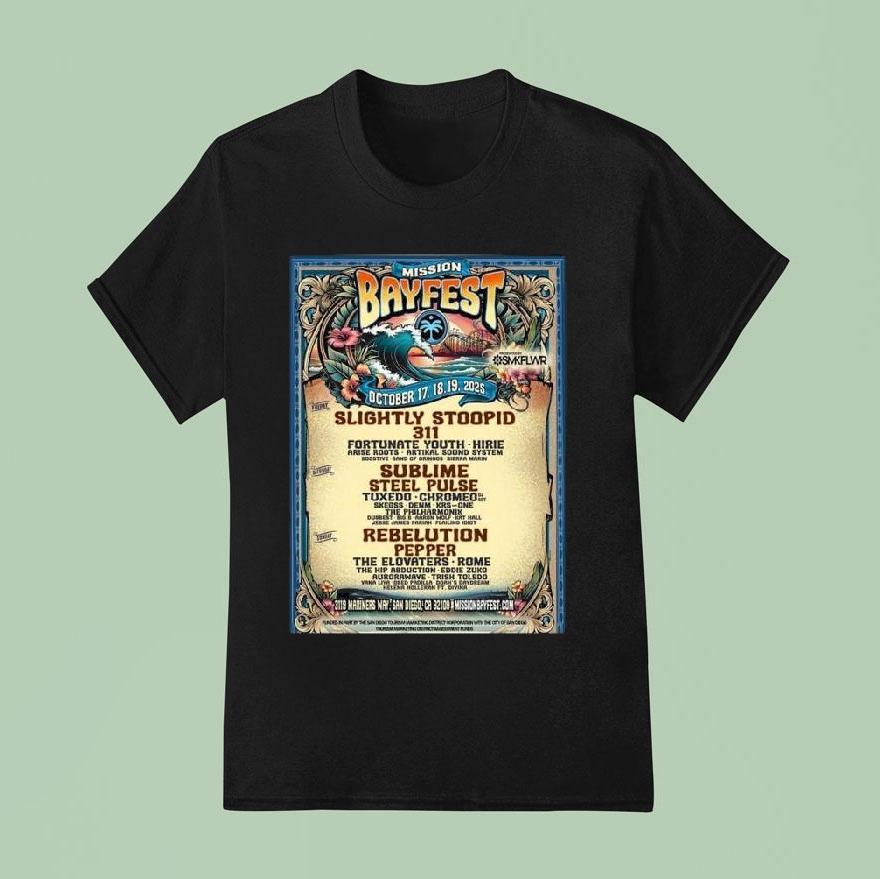 San Diego Bayfest Lineup In San Diego California On October 17 18 19 2025 Shirt