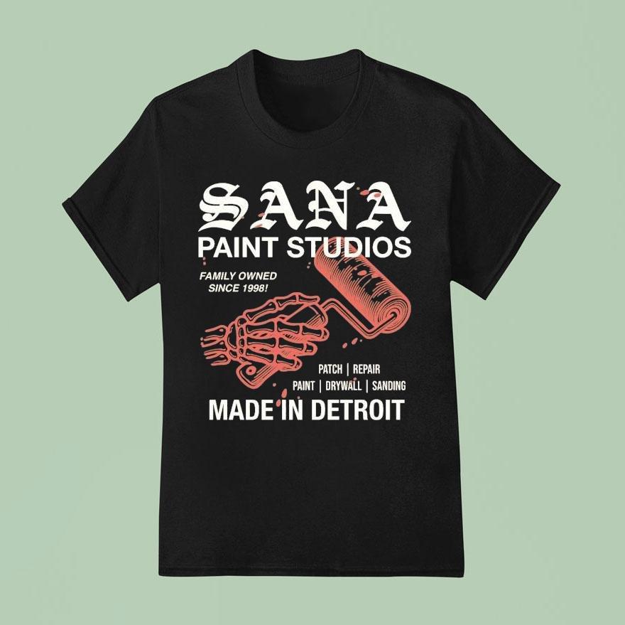 Sana Made In Detroit Paint Studios Shirt