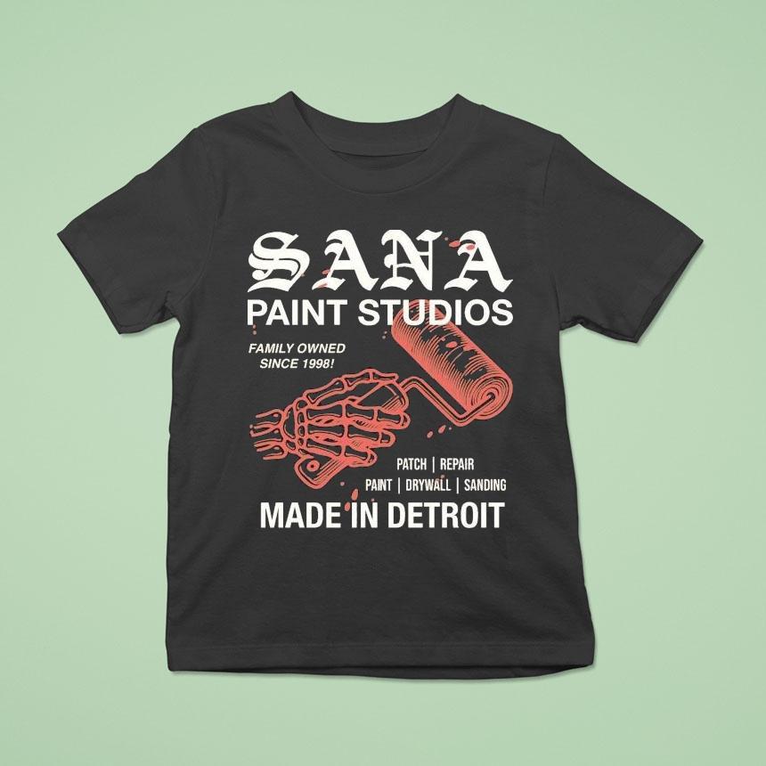 Sana Made In Detroit Paint Studios Shirt