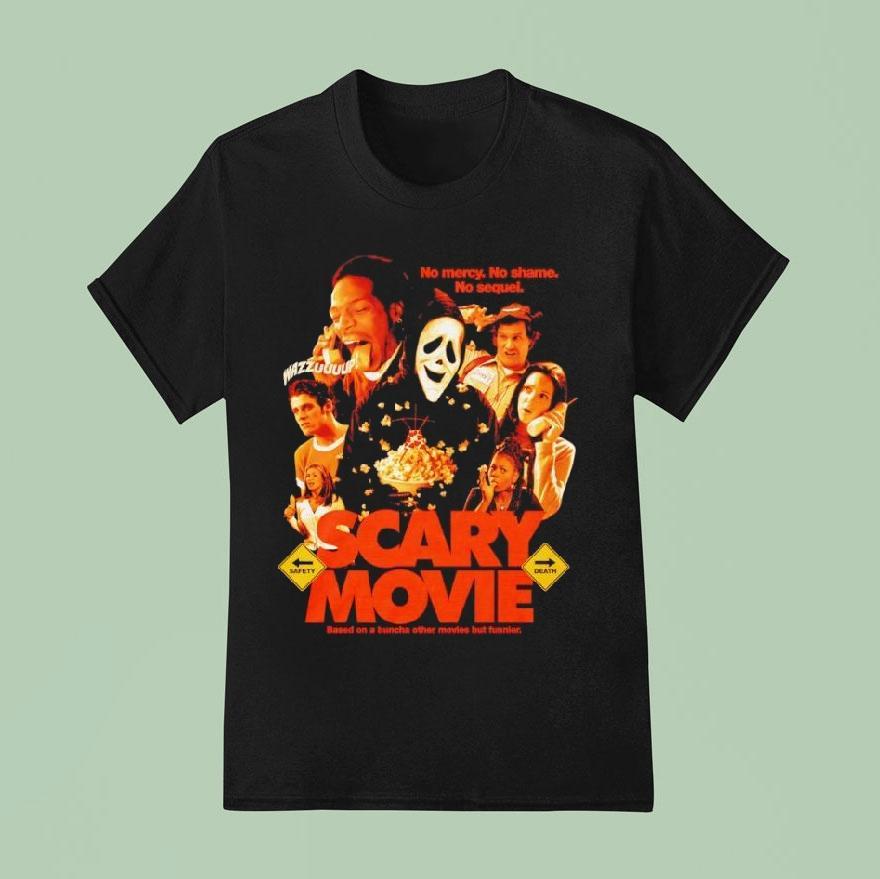 Scary Movie Wazzuuuup No Mercy No Shame No Sequel Shirt