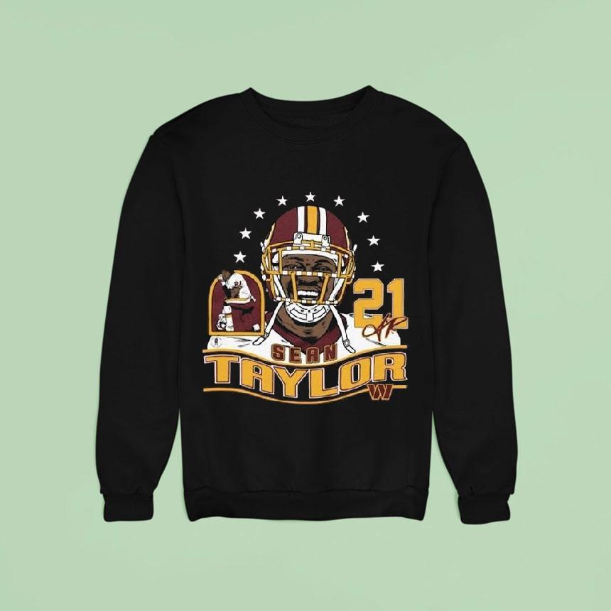 Sean Taylor Burgundy Washington Commanders Retired Player Classic Caricature Shirt Sean Taylor Burgundy Washington Commanders Retired Player Classic Caricature Shirt